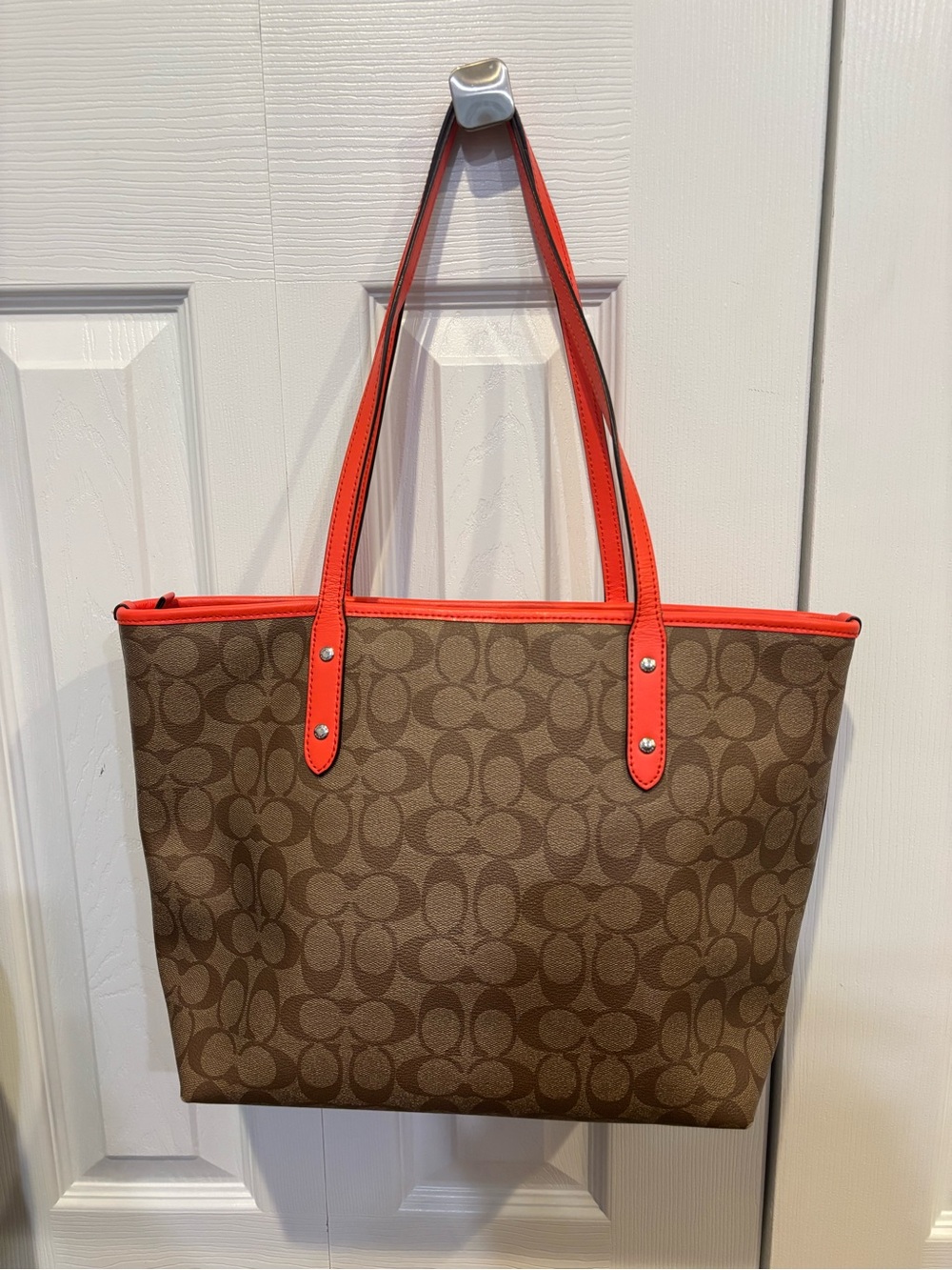 Coach Brown Signature Tote with Wallet - Picture 2 of 13